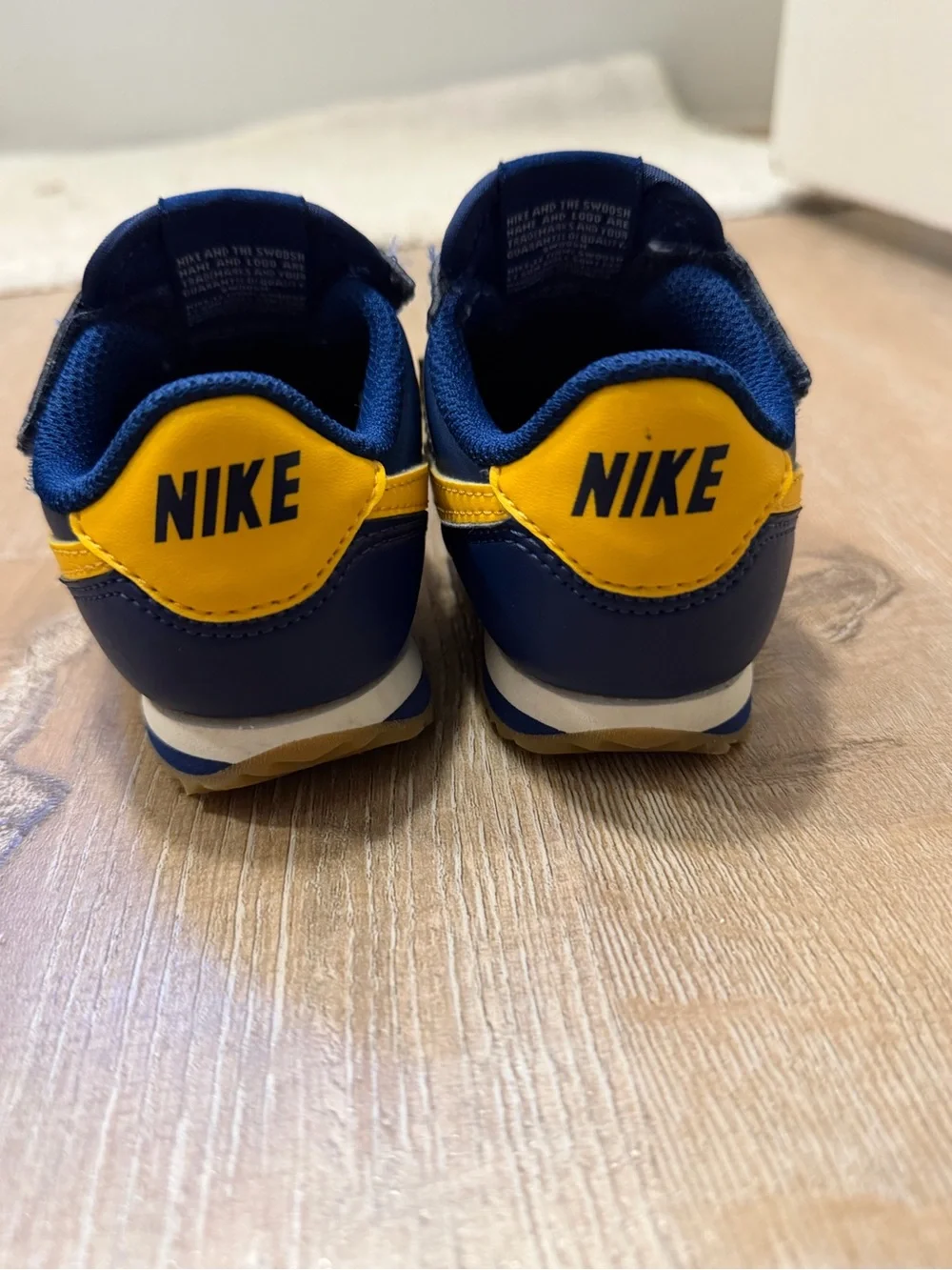 Nike Kids' Cortez EasyOn Sneaker - Midnight Blue/Yellow Toddler size 6c